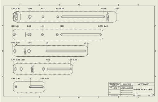 Area 419 – ARCALOCK 12″ Universal Dovetail Rail